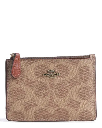 Porte Cartes Mini Skinny COACH 67162 TAN