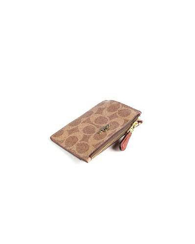 Porte Cartes Mini Skinny COACH 67162 TAN