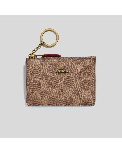 Porte Cartes Mini Skinny COACH 67162 TAN