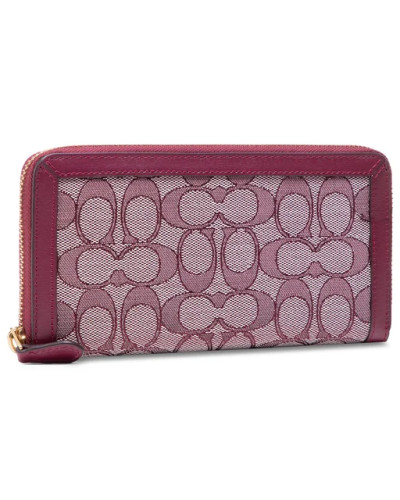 Portefeuille accordéon en jacquard exclusif COACH 5281 Rouge