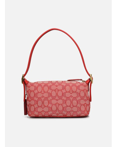 Sac DEMI en jacquard signature COACH CE736 Rouge