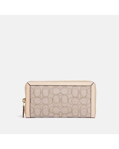 Portefeuille accordéon en jacquard exclusif COACH 5281 Ivoire