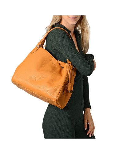 Grand sac cuir Dulcine ROMY M Safran