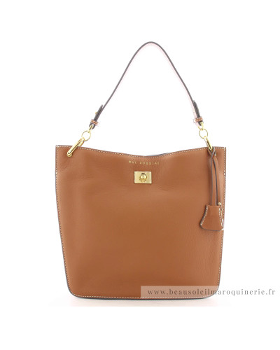 Sac porté épaule cuir KENTUCKY ROMY S Chatain