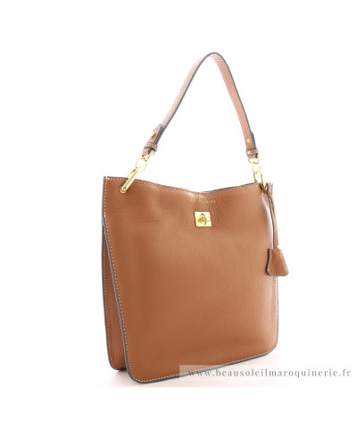 Sac porté épaule cuir KENTUCKY ROMY S Chatain