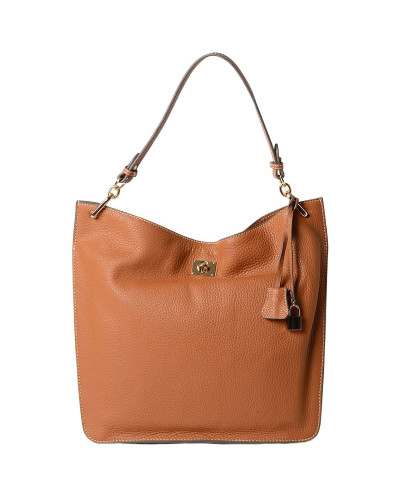 Grand Sac porté épaule cuir Kentucky ROMY M Chatain