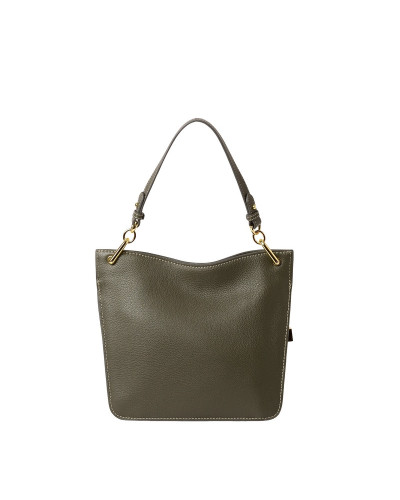 Sac porté épaule cuir bi-matière Kentucky ROMY S Vert Mousse