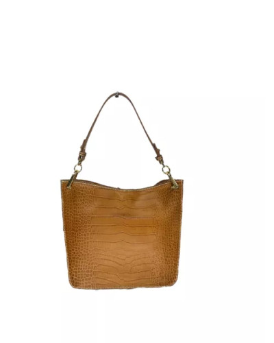 Sac Porté Epaule cuir Façon Croco Kentucky ROMY S Noix