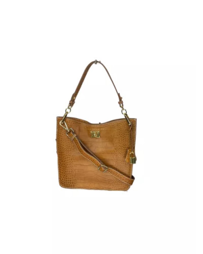 Sac Porté Epaule cuir Façon Croco Kentucky ROMY S Noix