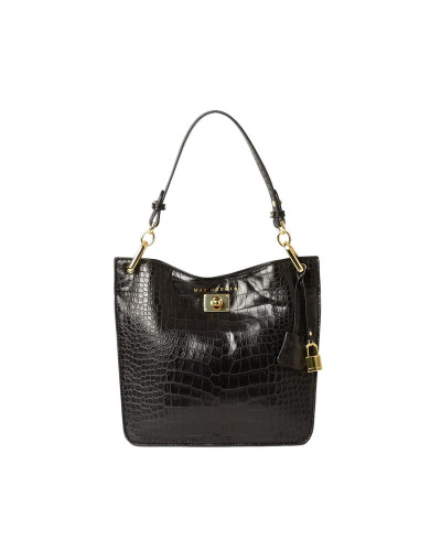 Petit sac Porté Epaule cuir Façon Croco Kentucky ROMY XS Noir