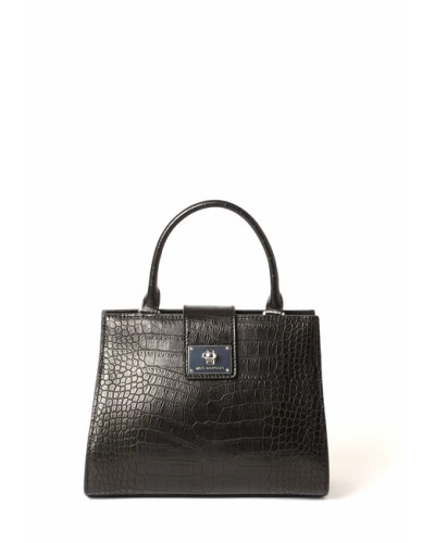 Sac à main Façon Croco Brillant Attila CIENNA XS Noir