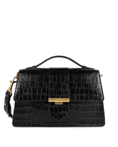 grand Sac à Main EXOTIC ILY 531-014 Noir Croco