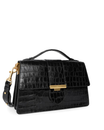 grand Sac à Main EXOTIC ILY 531-014 Noir Croco