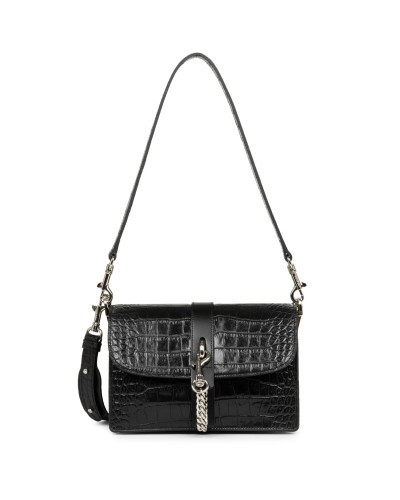 Sac Trotteur JODIE 422-28 Noir finition argent