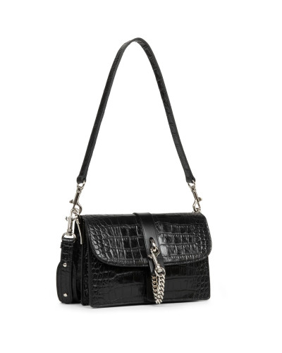 Sac Trotteur JODIE 422-28 Noir finition argent