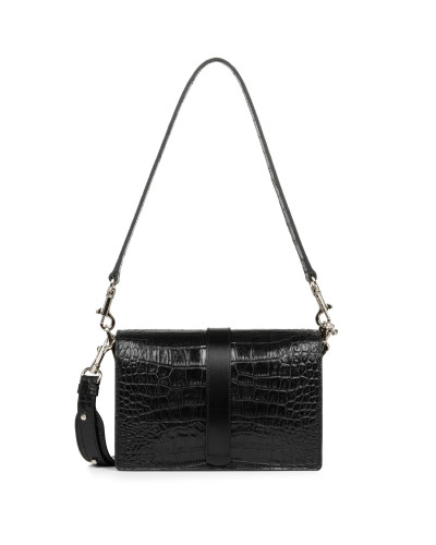 Sac Trotteur JODIE 422-28 Noir finition argent