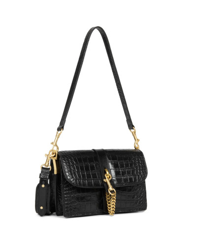 Sac Trotteur JODIE 422-28 Noir finition doré