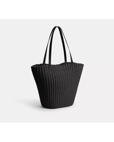 Sac Cabas en paille COACH CQ786 Noir