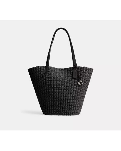 Sac Cabas en paille COACH CQ786 Noir