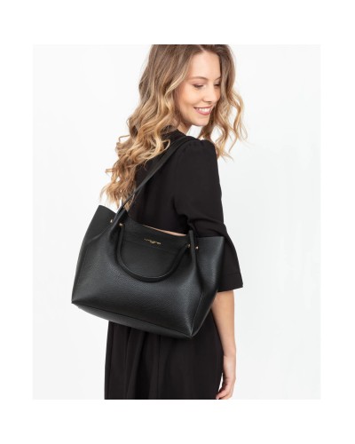 Sac Cabas Epaule FOULONNE DOUBLE 470-20 Noir In Nude