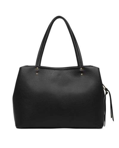 Grand Sac Cabas Epaule FOULONNE DOUBLE 470-48 Noir In Nude