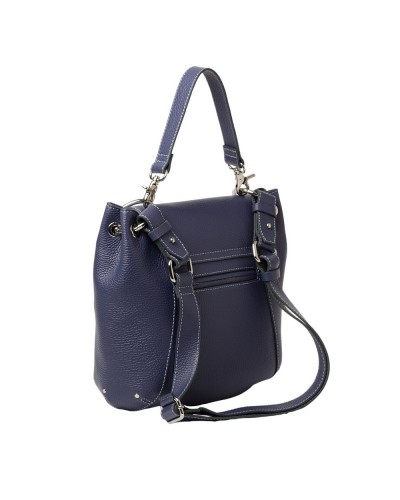 Petit Sac Besace cuir Mandalay MAGDA XS Bleu Nuit