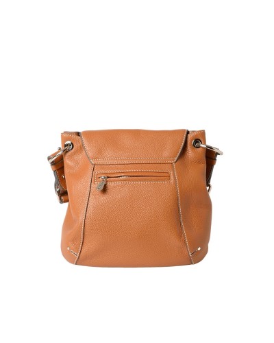 Petit Sac Besace cuir Mandalay MAGDA XS Chatain