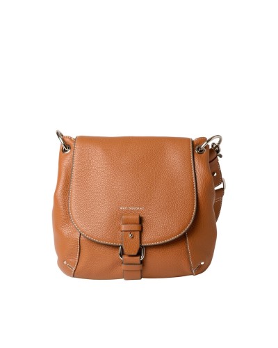 Petit Sac Besace cuir Mandalay MAGDA XS Chatain