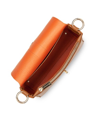 Petit Sac Trotteur FOULONNE DOUBLE 470-53 Camel In Orange