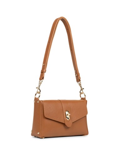 Petit Sac Trotteur FOULONNE DOUBLE 470-53 Camel In Orange