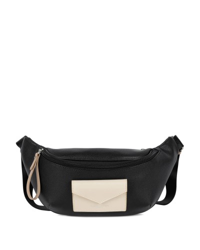 Sac Banane MAYA 517-85 Noir/Ecru/Nude