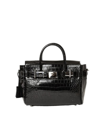 Sac Aspect Croco Pyla RYTHME Mini Noir