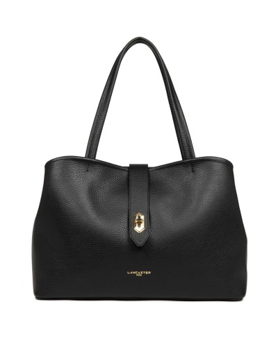 Grand Sac Cabas TOP DOUBLE 470-69 Noir intérieur Nude