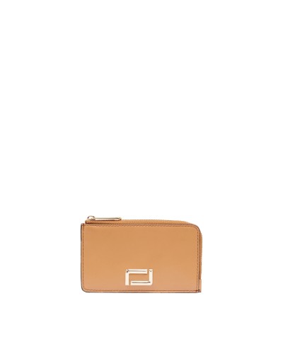 Porte Cartes Zippé ANGELE de LANCEL A13158 Camel