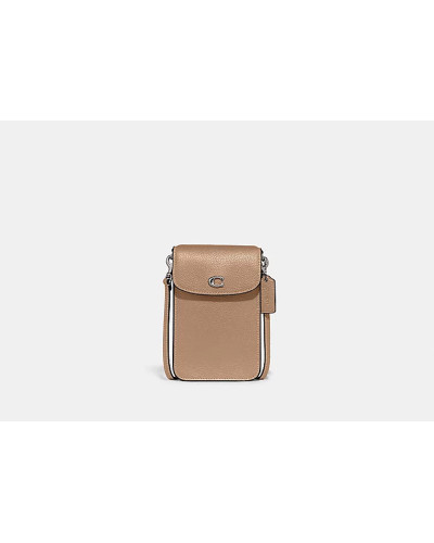 Sac à Bandoulière pour Téléphone COACH CH815 Taupe